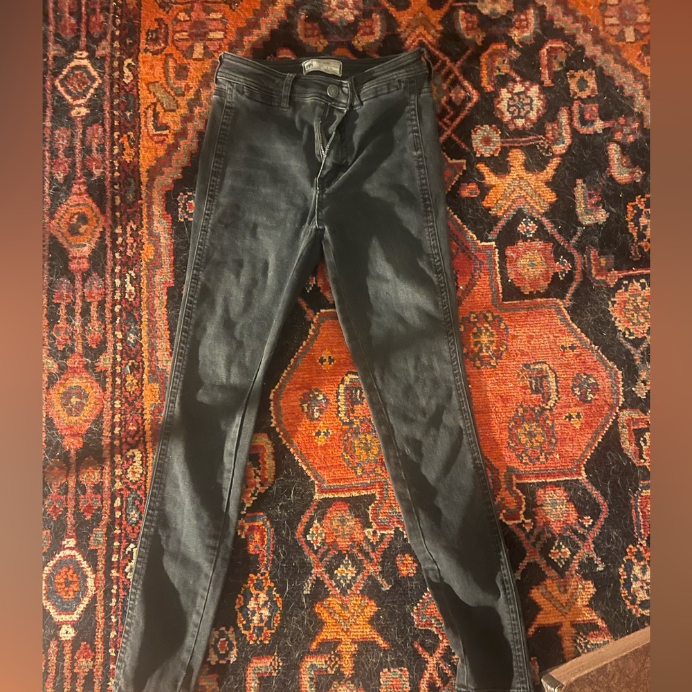 Free People Washed Black Skinny Jeans